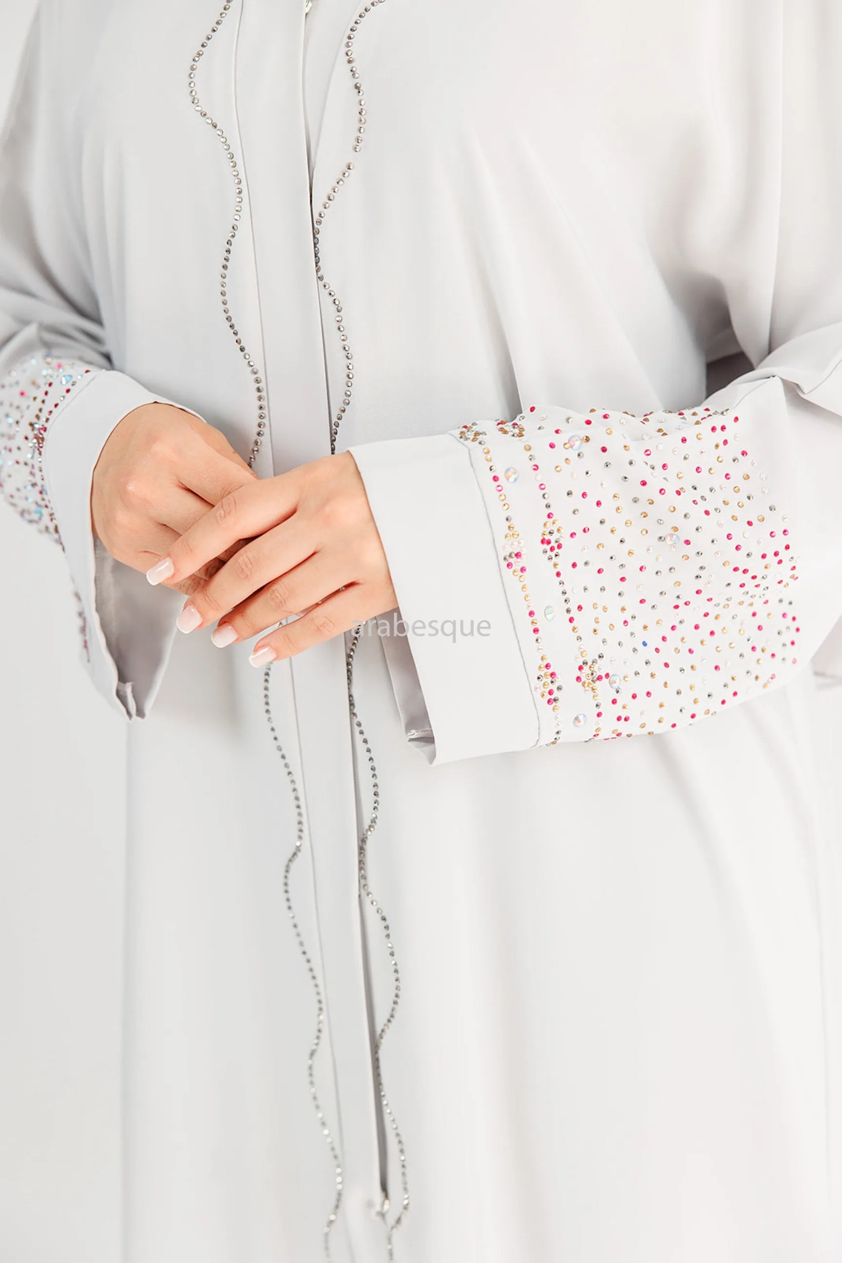 Hadia Grey Abaya