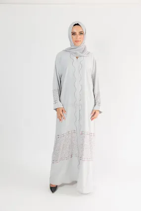 Hadia Grey Abaya