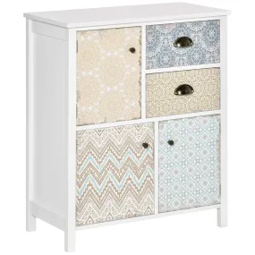 HOMCOM Shabby Chic Multi-Purpose Sideboard with Drawers - Perfect Storage Chest for Entryway, Living Room, Bedroom & Office