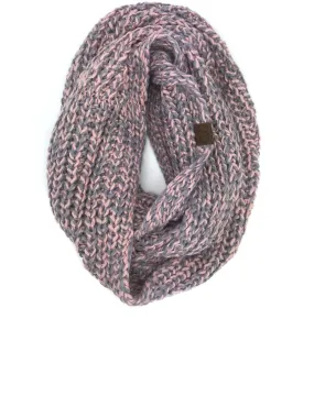 INF-123 ROSE GREY CROCHET SCARF