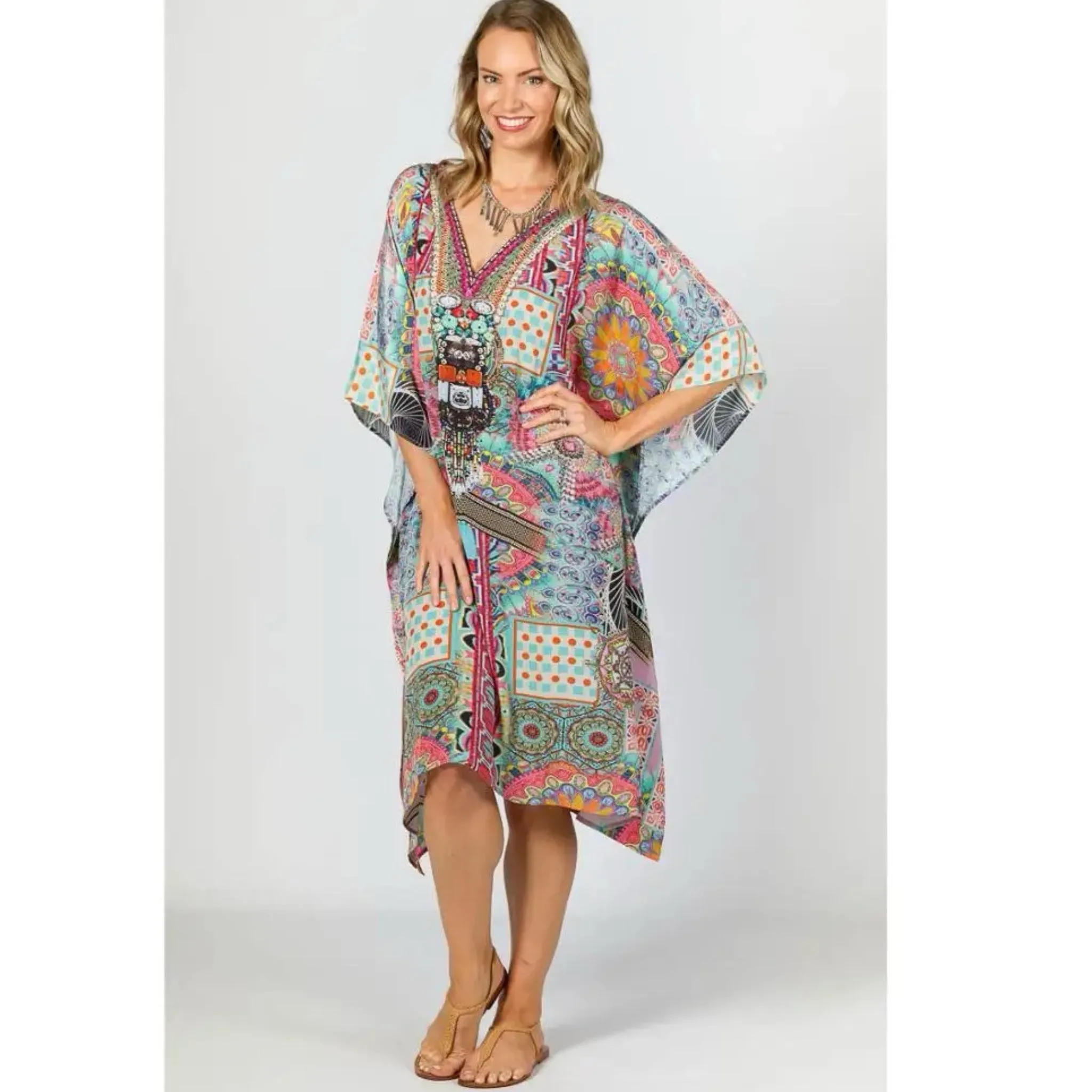 Kyra Tunic Top/Mid length kaftan AU 12-22