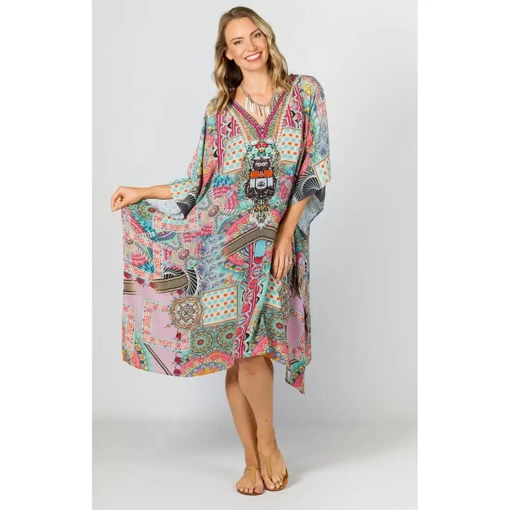 Kyra Tunic Top/Mid length kaftan AU 12-22