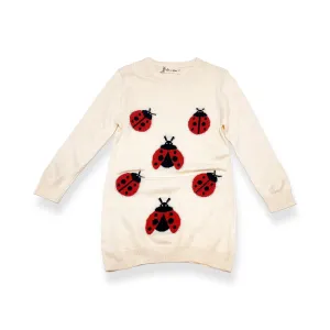 Ladybug Wooly Tunic Sweater - Ivory