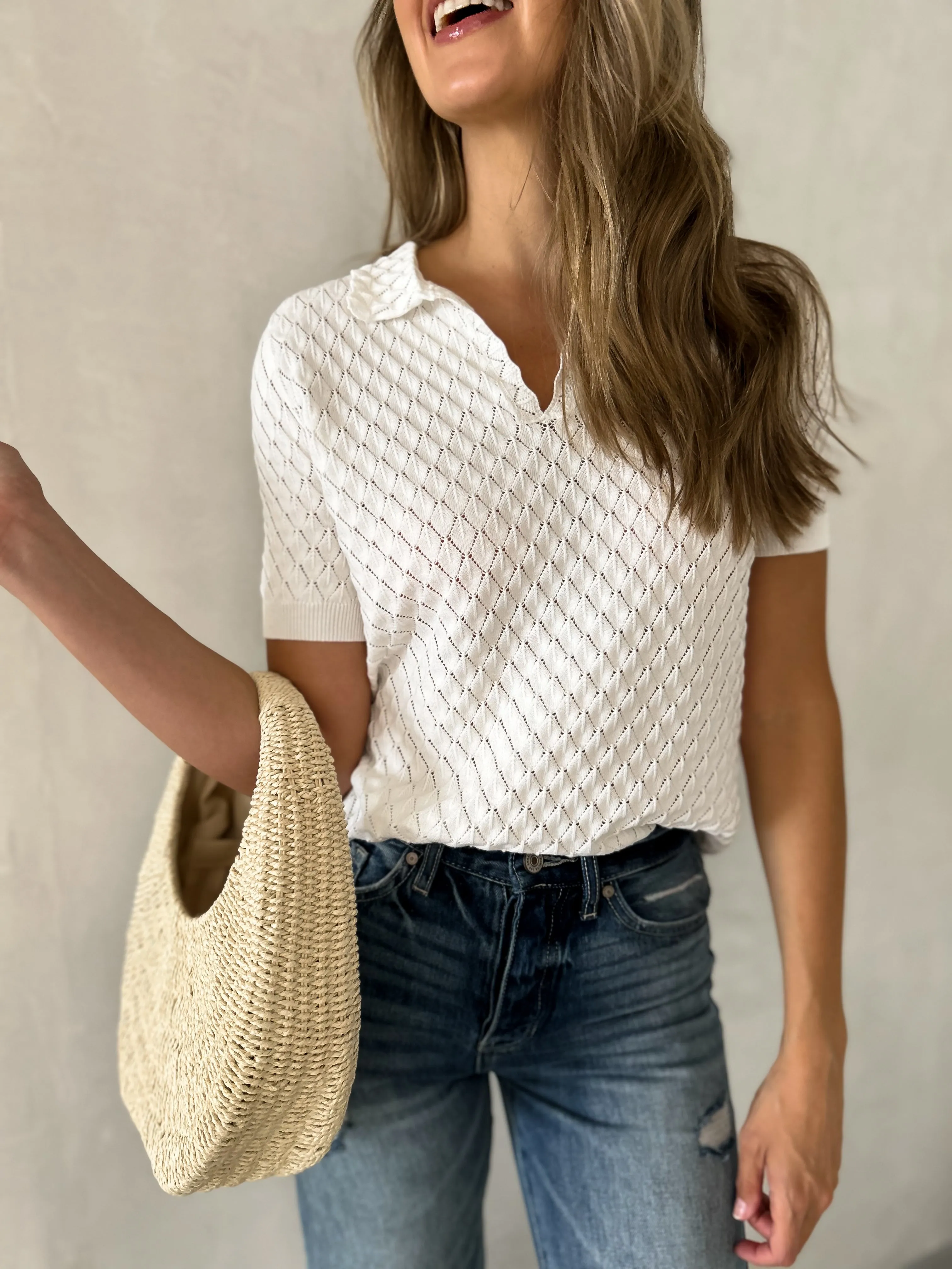 LARA Crochet Top - White (Pre-order)