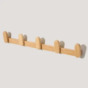 LARSSON Wooden Wall Mounted Coat Rack - Oak