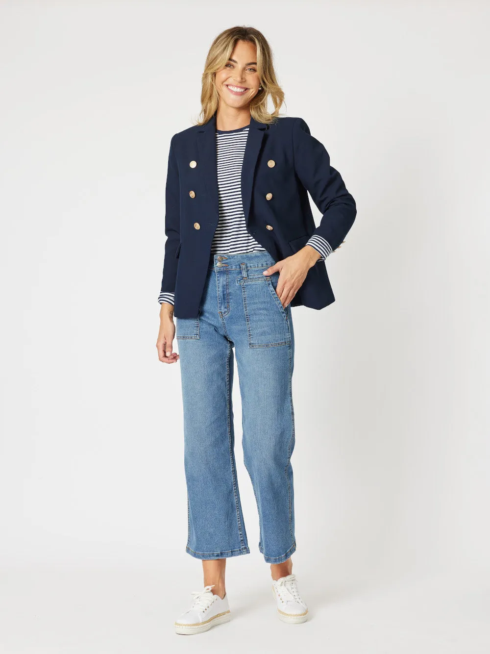 Lauren Double Breasted Blazer - Navy