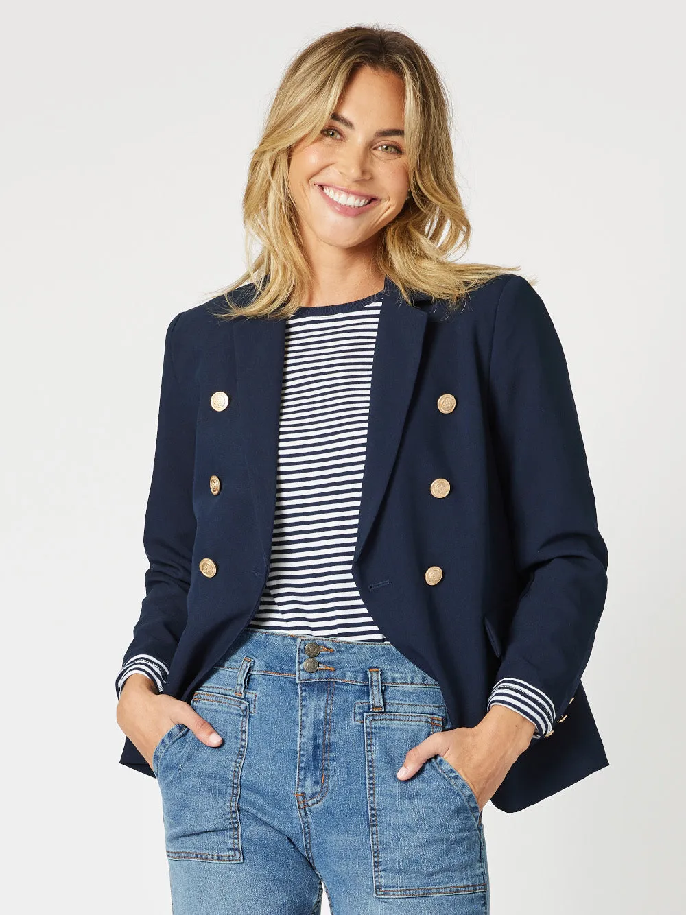 Lauren Double Breasted Blazer - Navy