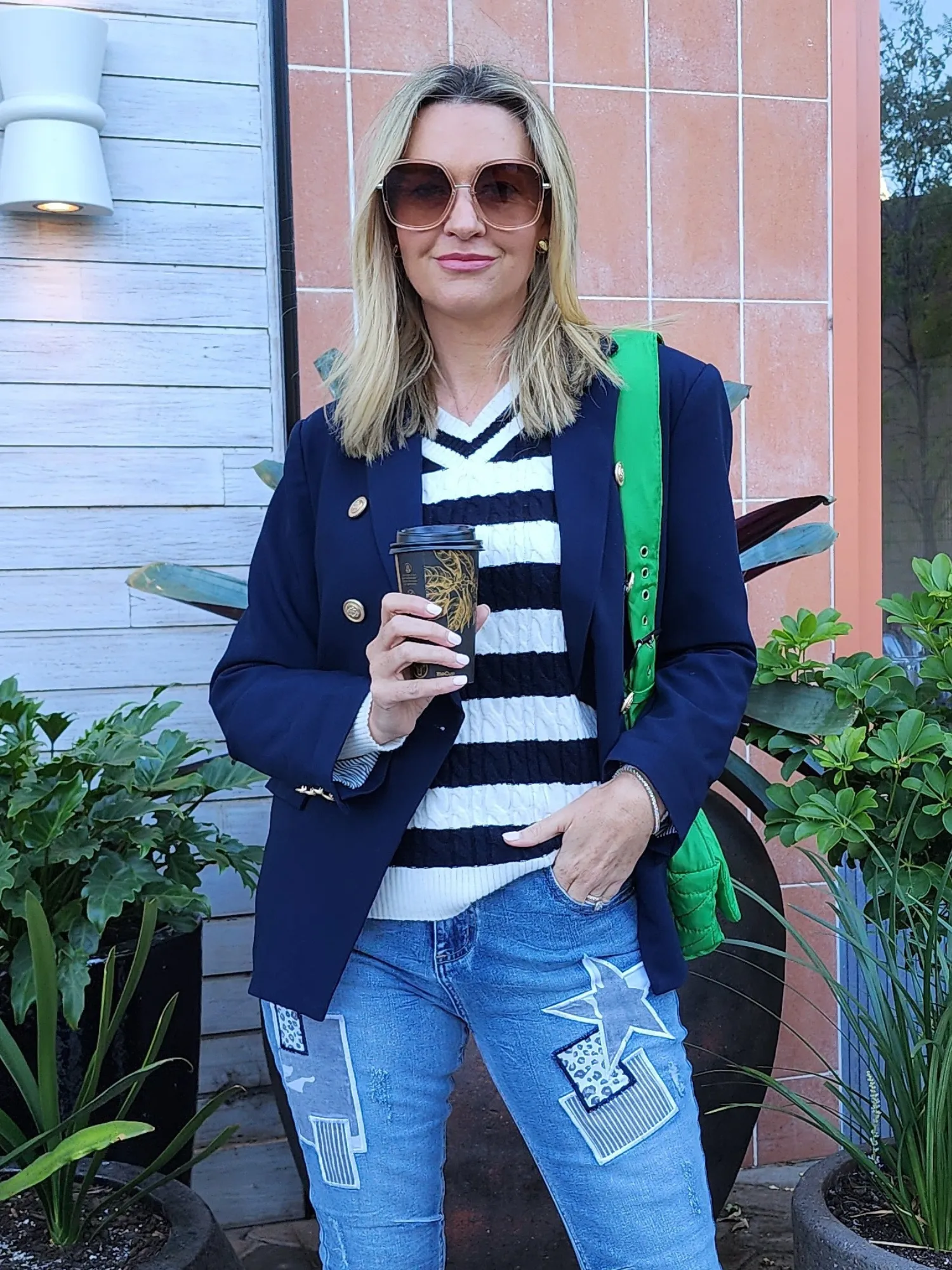 Lauren Double Breasted Blazer - Navy