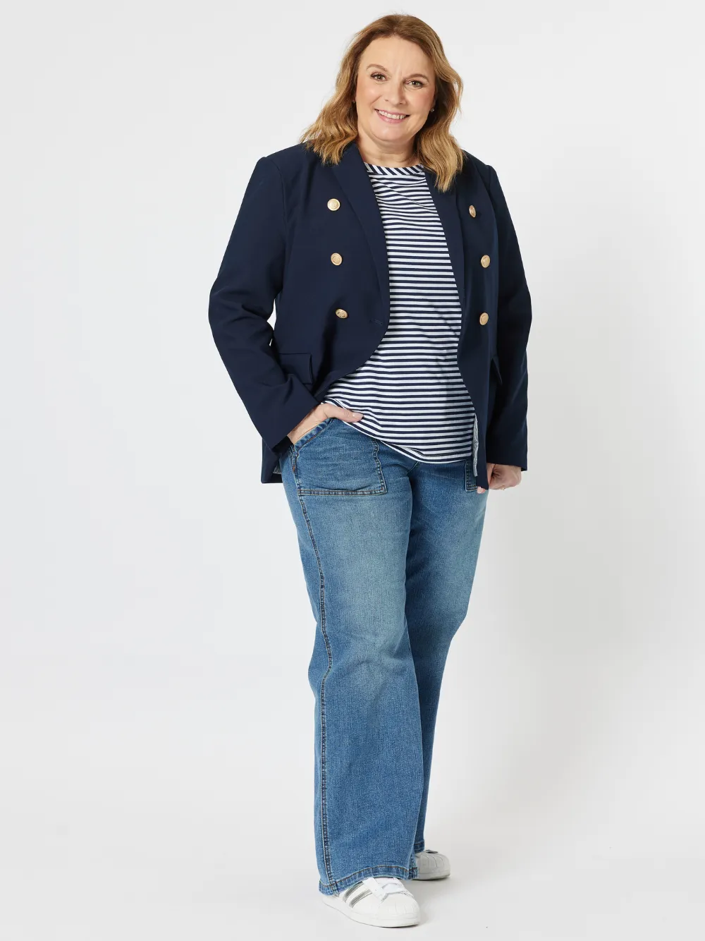 Lauren Double Breasted Blazer - Navy