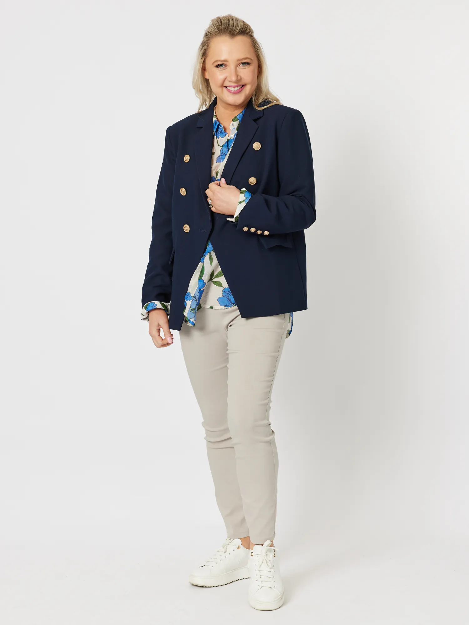 Lauren Double Breasted Blazer - Navy