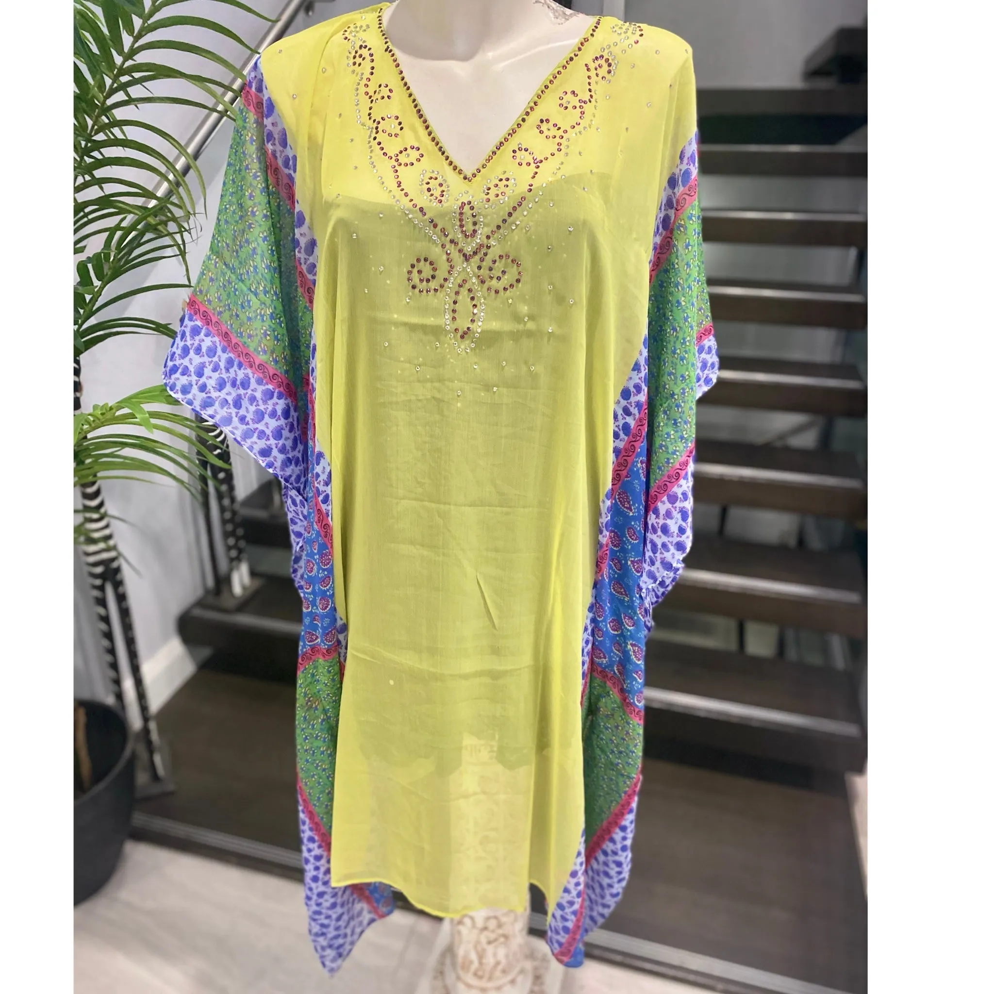 Lime embellished Tunic Top AU 12-22