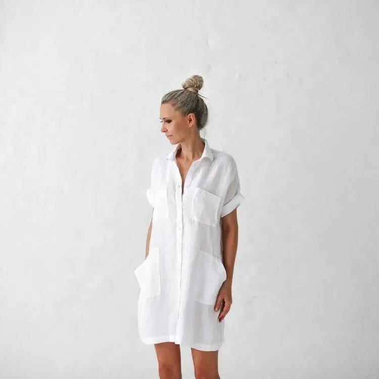 Linen tunic white by Seaside Tones