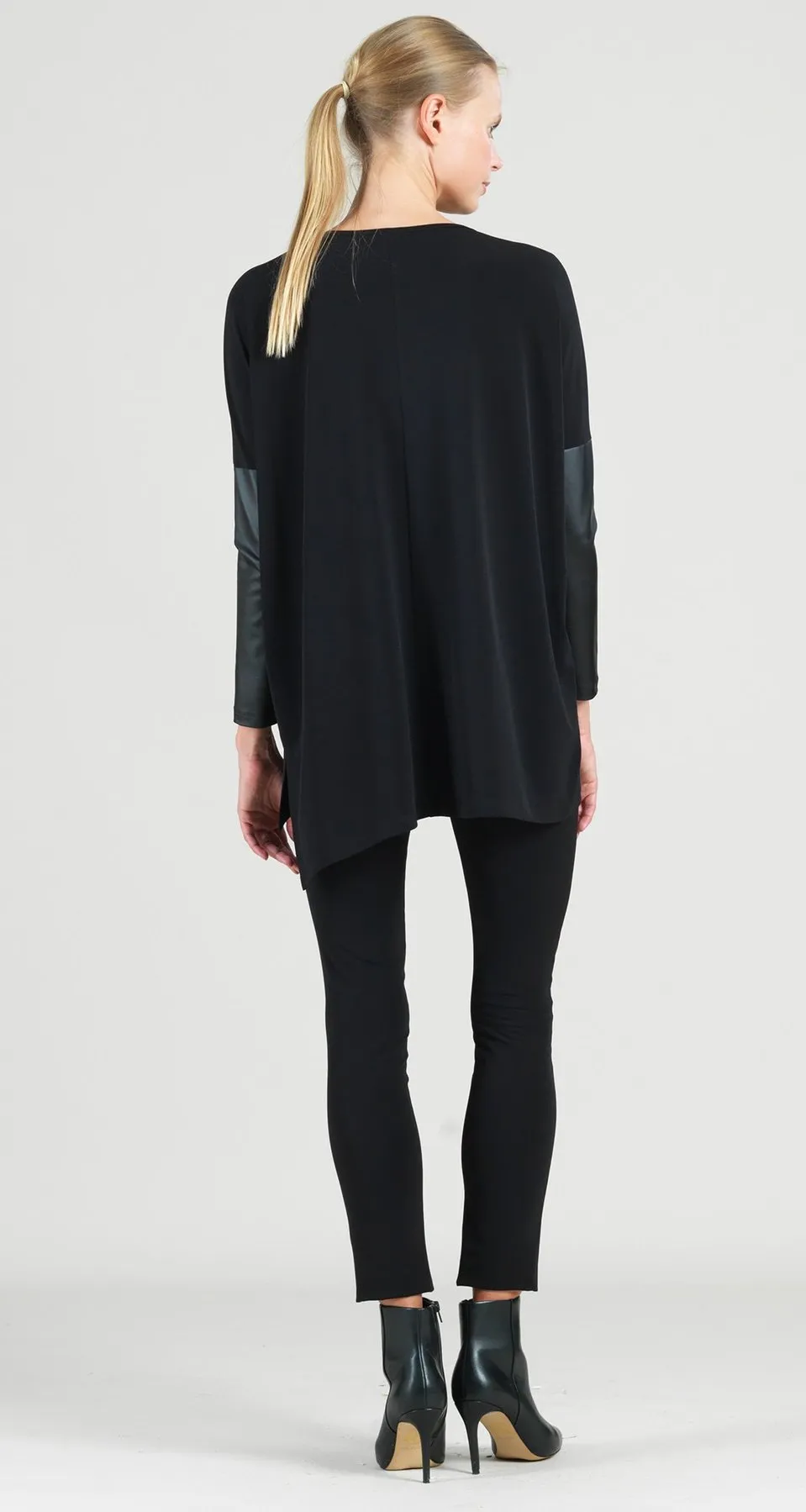 Liquid Leather Tunic Top