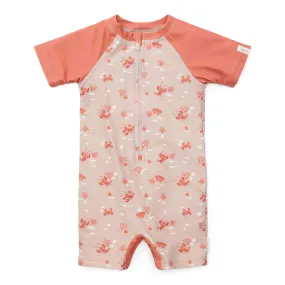 Little Dutch Short-Sleeve Swimsuit - Lobster Bay