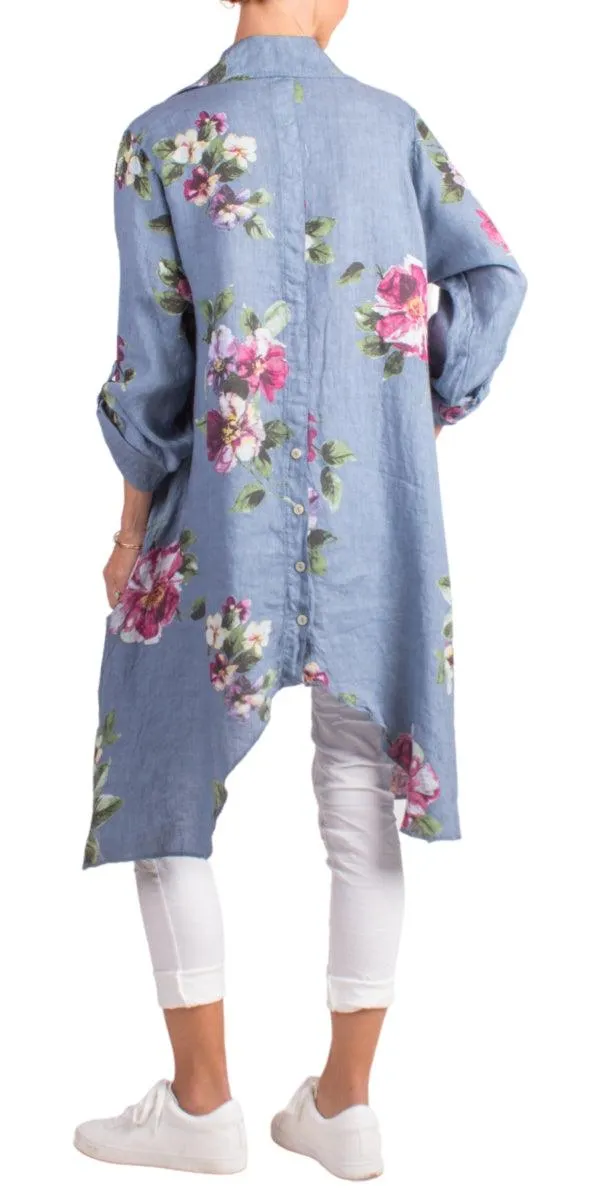 Livia Floral Linen Tunic