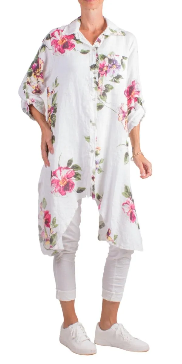 Livia Floral Linen Tunic