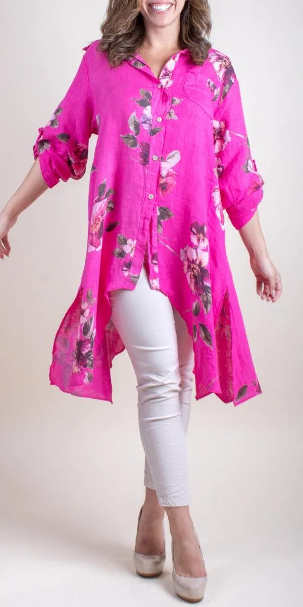 Livia Floral Linen Tunic