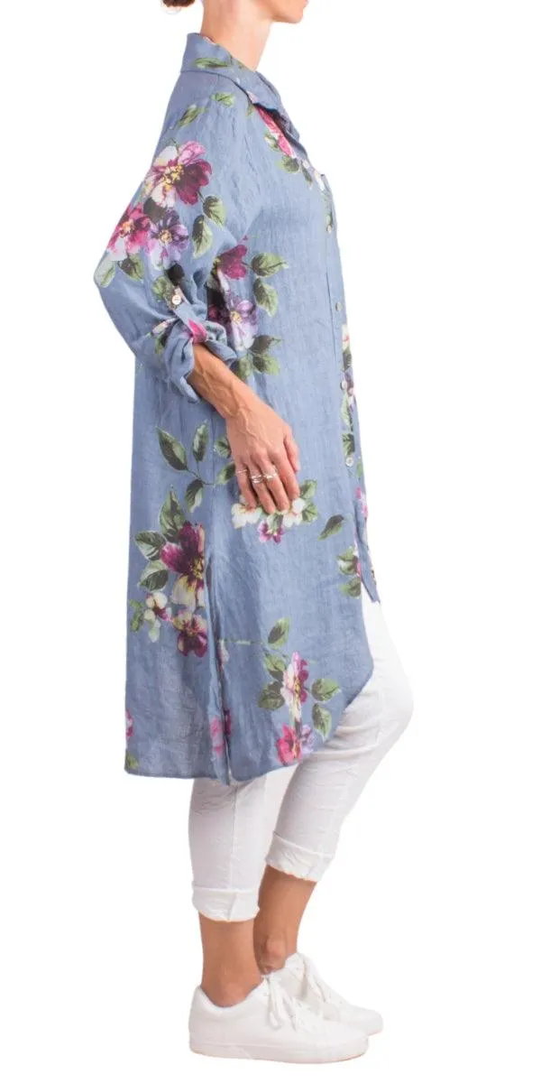 Livia Floral Linen Tunic