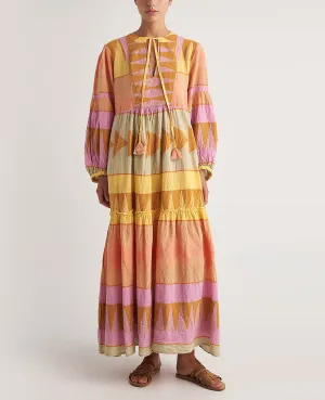 LONG TUNIC DRESS "ANTIPAROS" MULTICOLOR