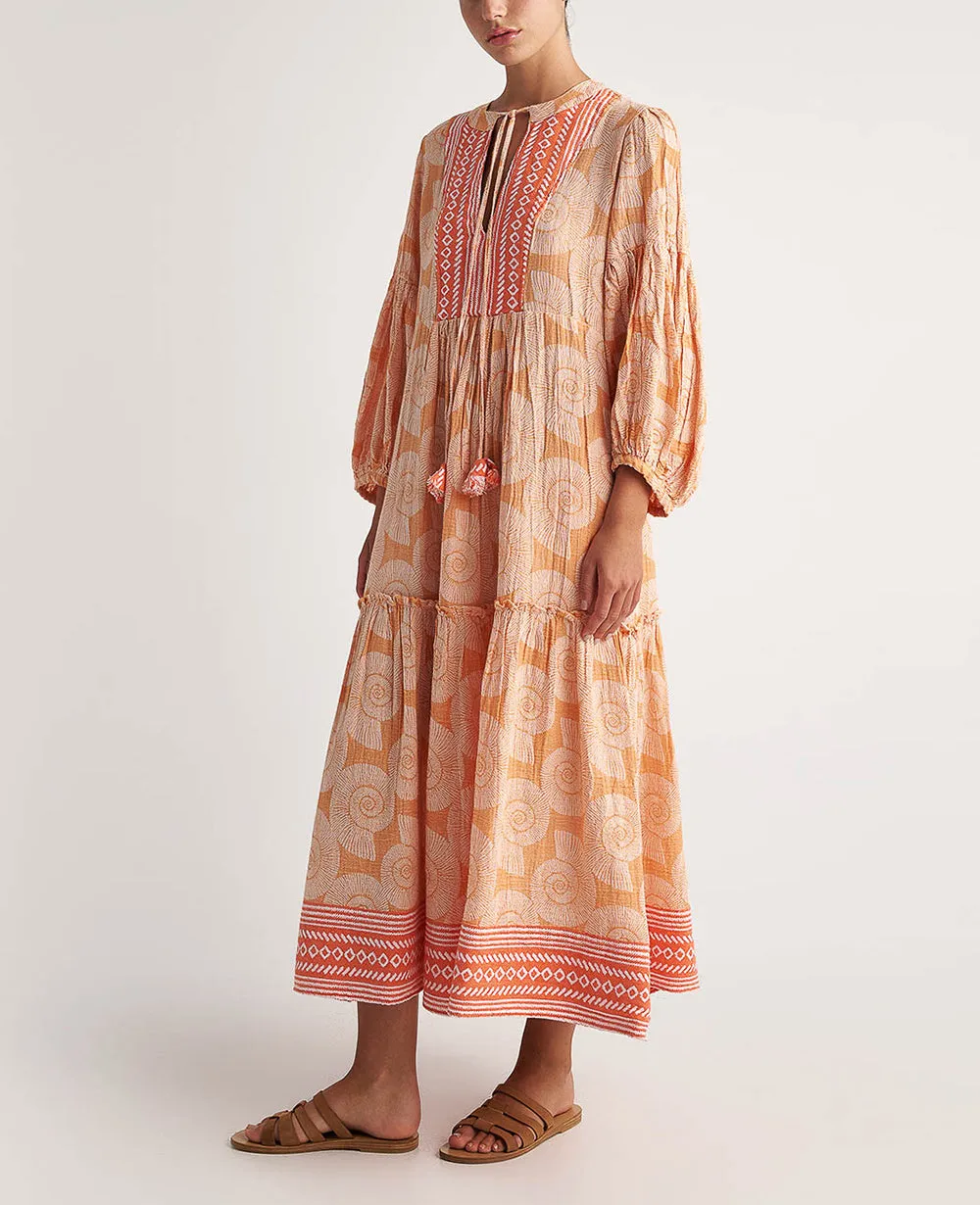 LONG TUNIC DRESS "KOCHYLI" CORAL