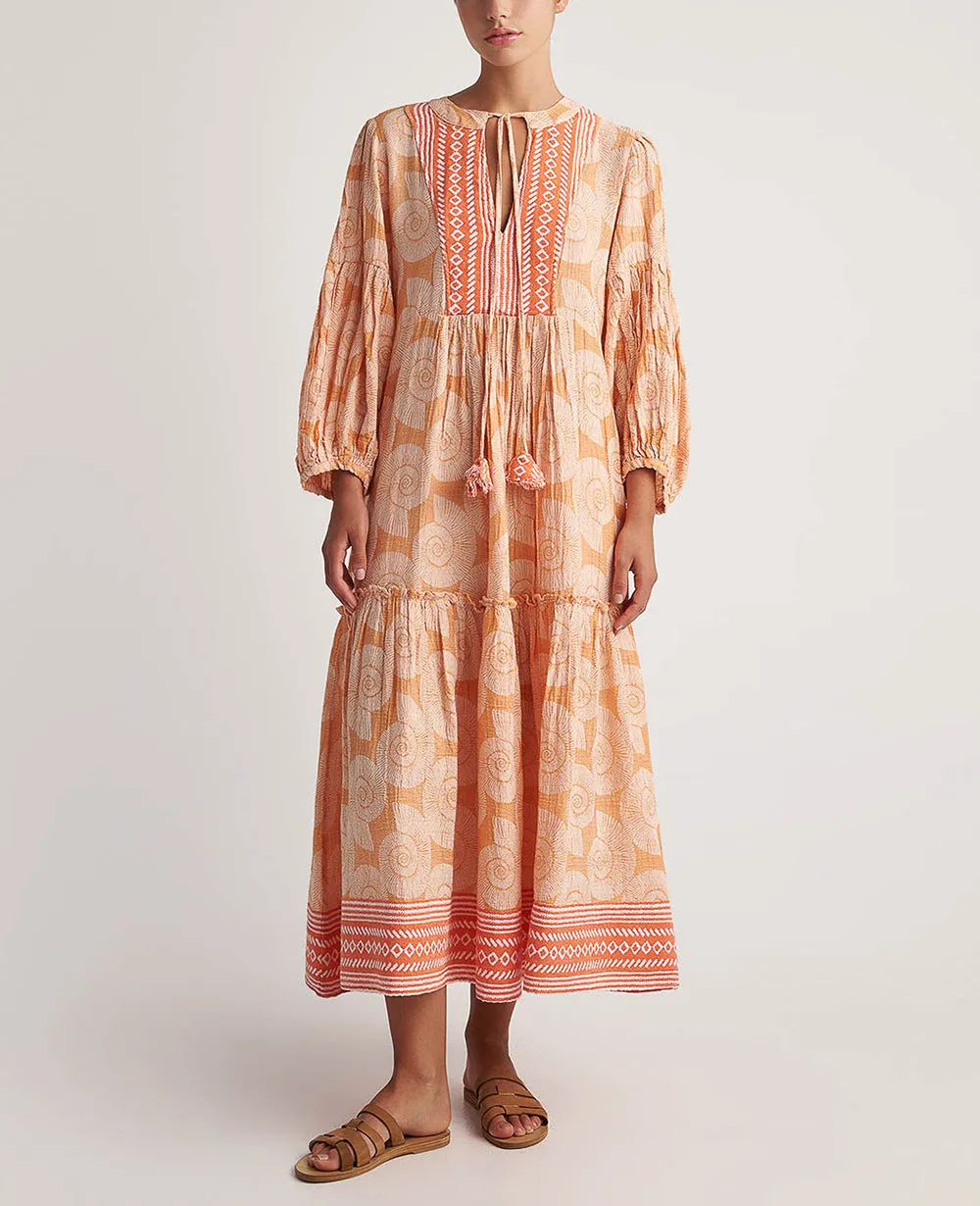 LONG TUNIC DRESS "KOCHYLI" CORAL