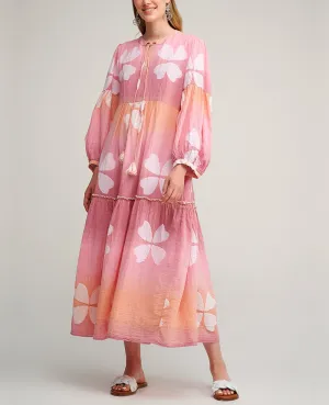 LONG TUNIC DRESS "MILOS" PINK/ORANGE