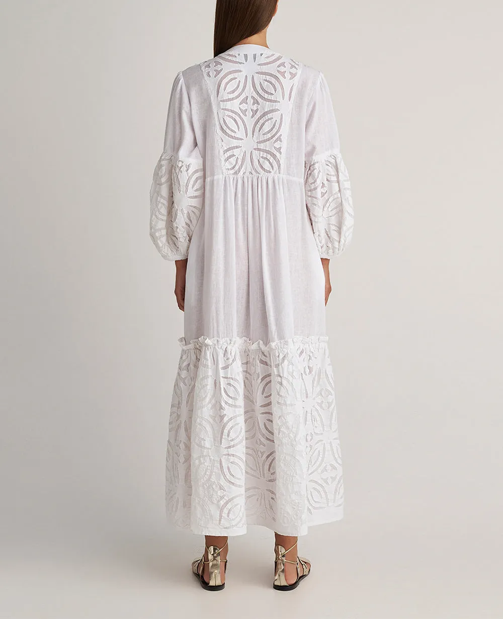 LONG TUNIC DRESS "PATMOS" WHITE