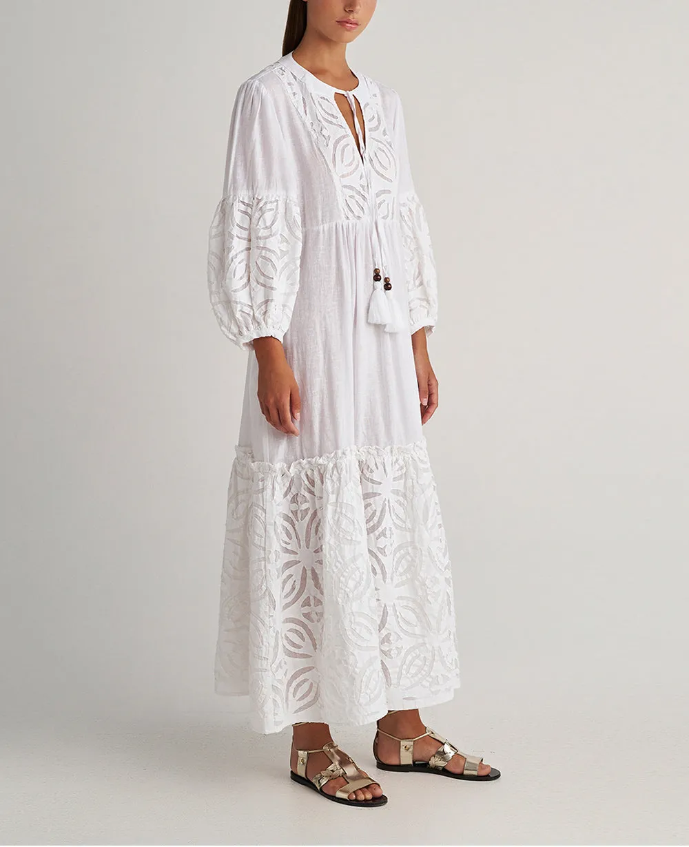 LONG TUNIC DRESS "PATMOS" WHITE