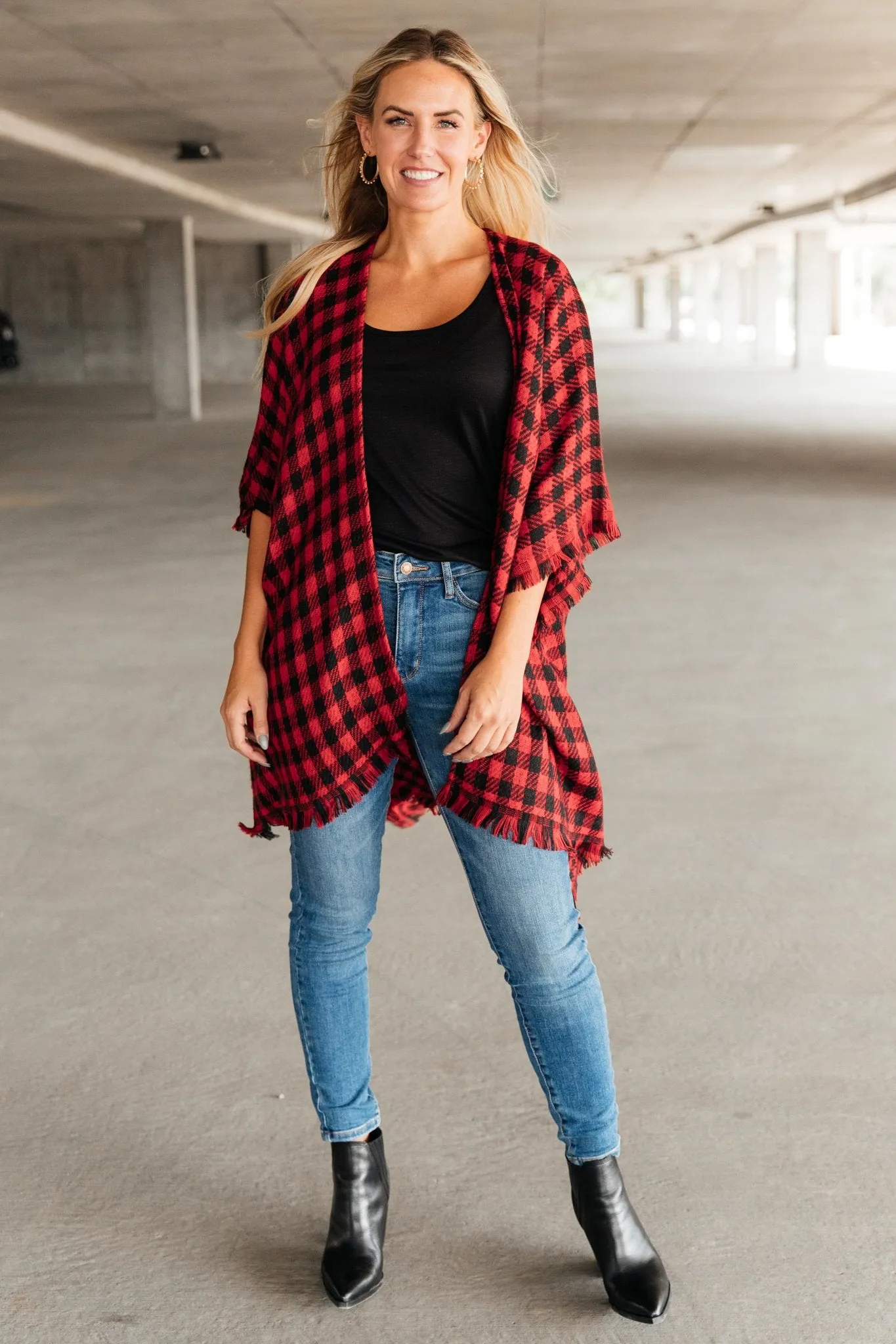 Lumber Jill Wrap in Red/Black