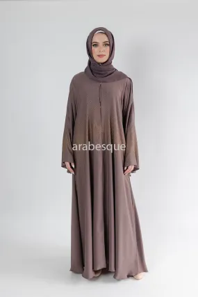 Luxury Nida Embellished Open Abaya with wide Sleeve