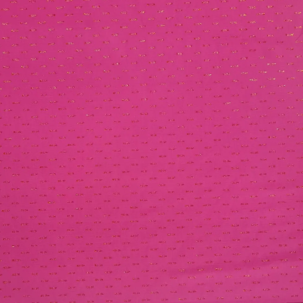 Magenta Pink Solid Jacquard Cotton Fabric 48 Inches TU-1954