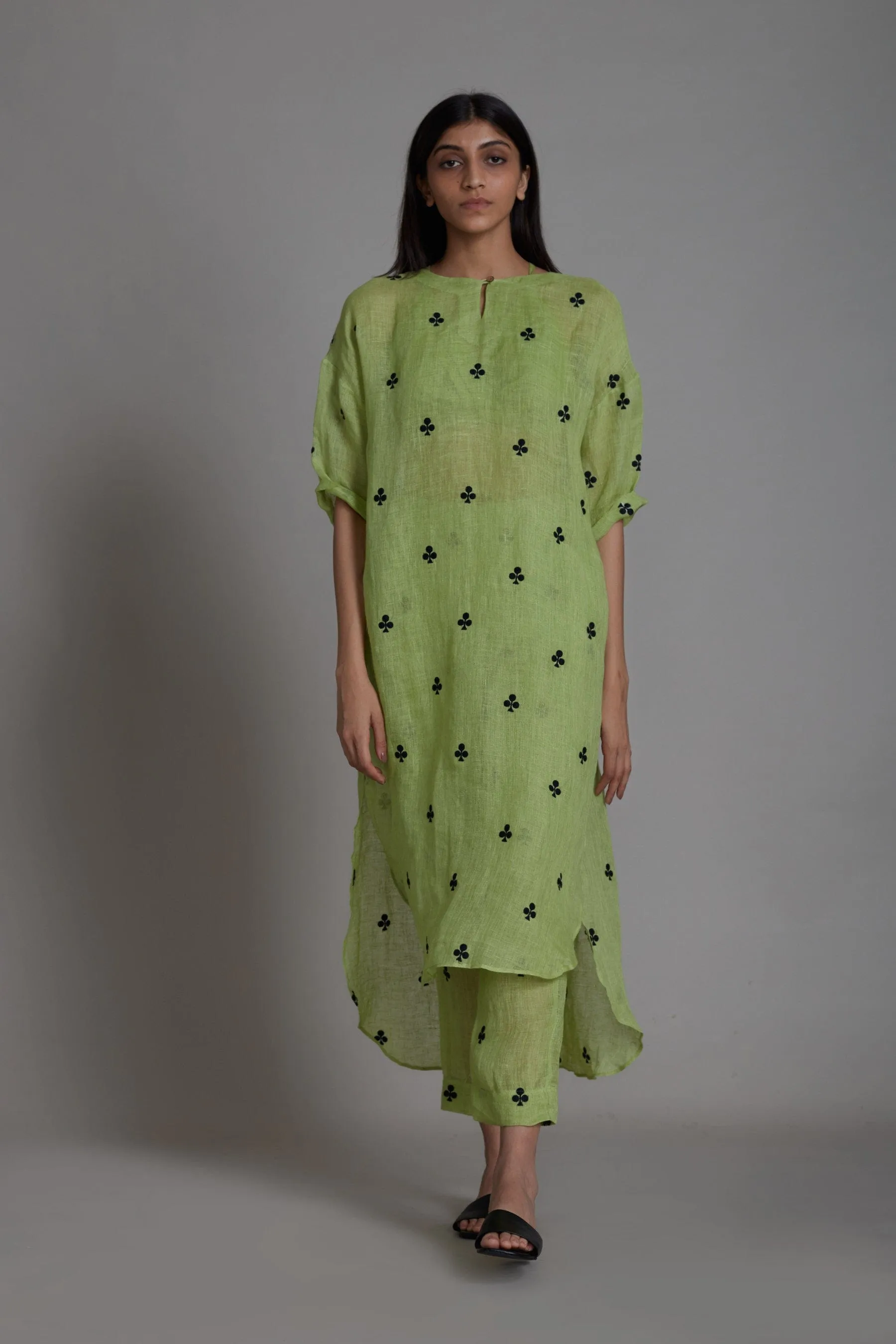 Mati Trump Card Tunic Dress-Green (Ready to Ship)