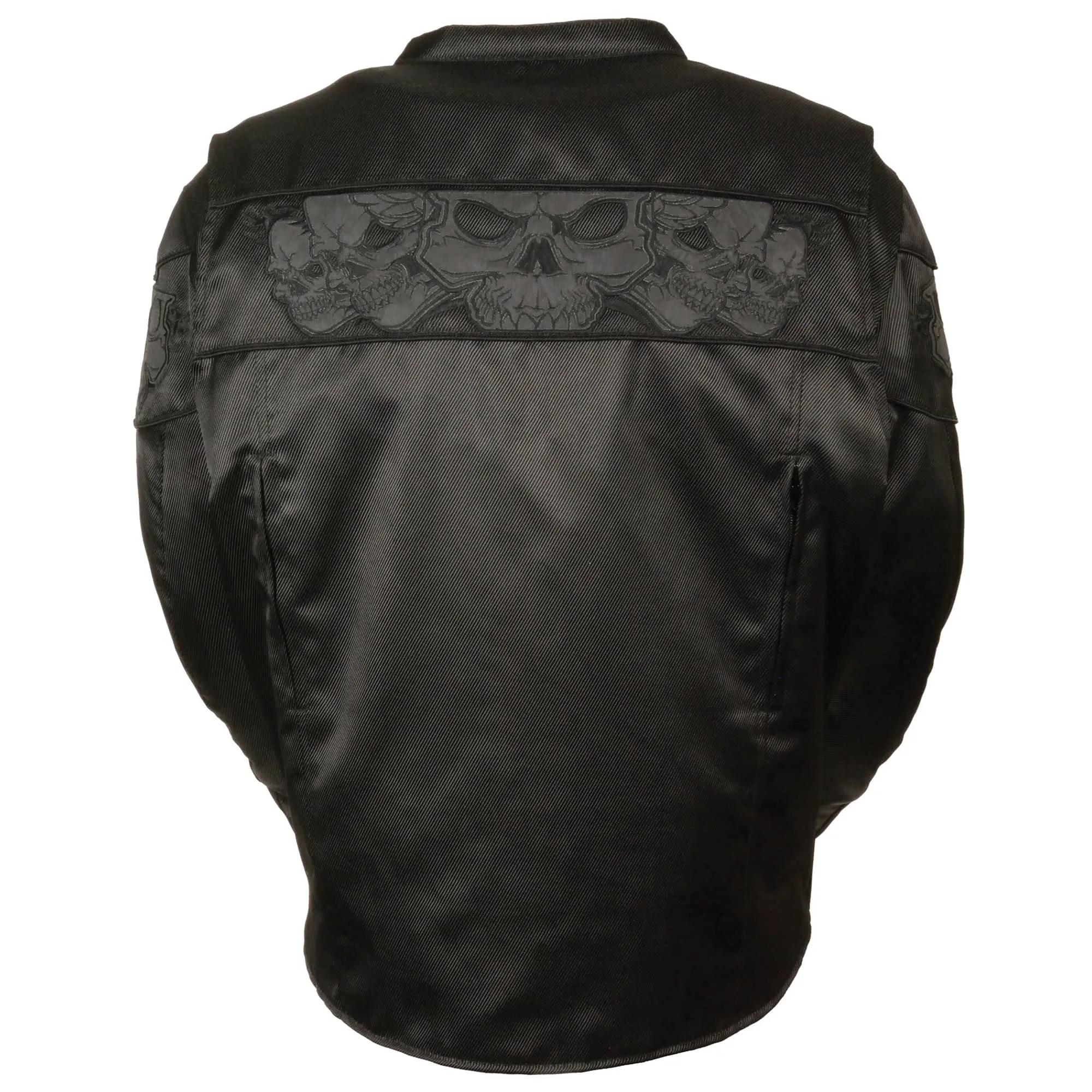 Men’s Reflective Skulls Textile Jacket