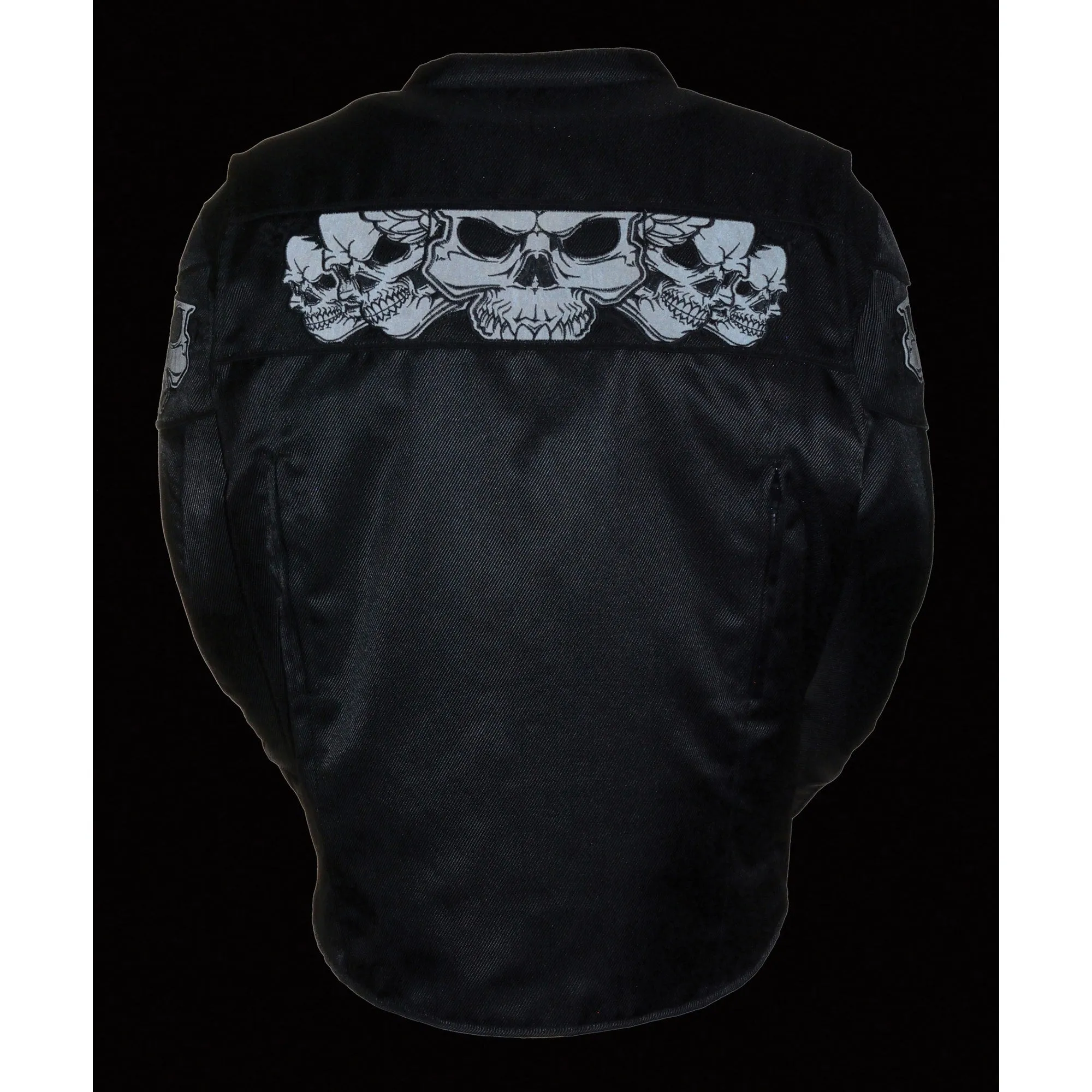 Men’s Reflective Skulls Textile Jacket