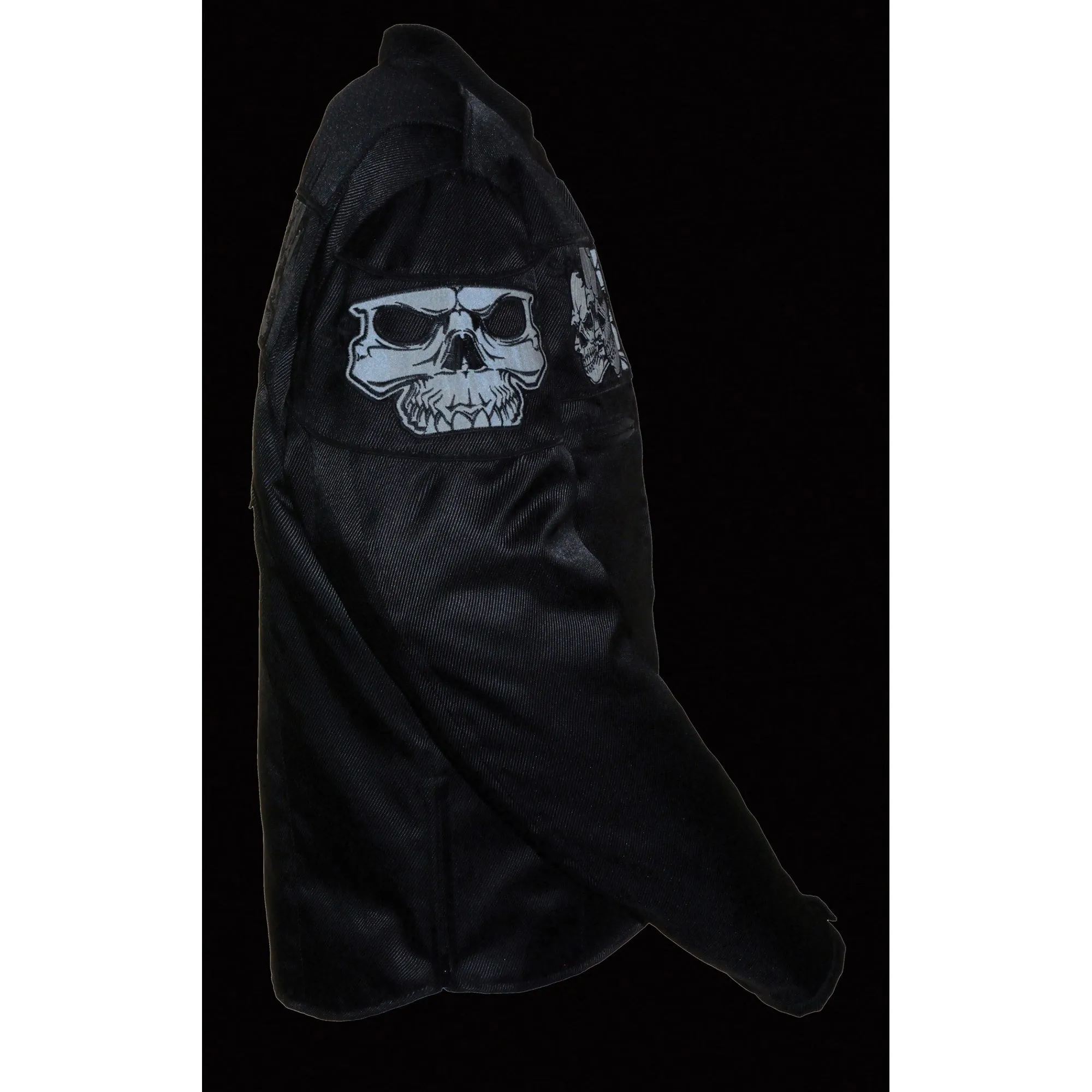 Men’s Reflective Skulls Textile Jacket