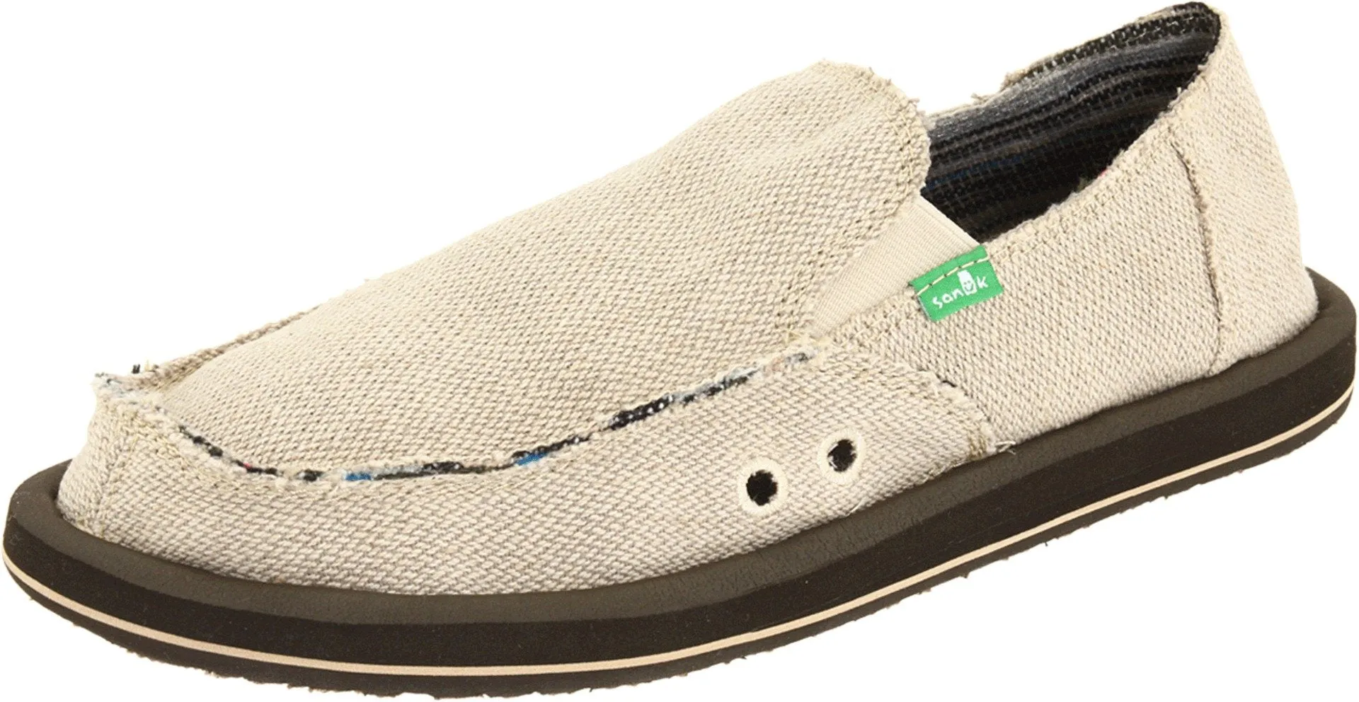 Men's Shoes Sanuk HEMP Slip On Loafers Sidewalk Surfers SMF1010 NATURAL