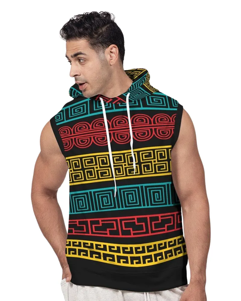 Mens Tank Top Hoodie - Edgy Colorful Sports Top