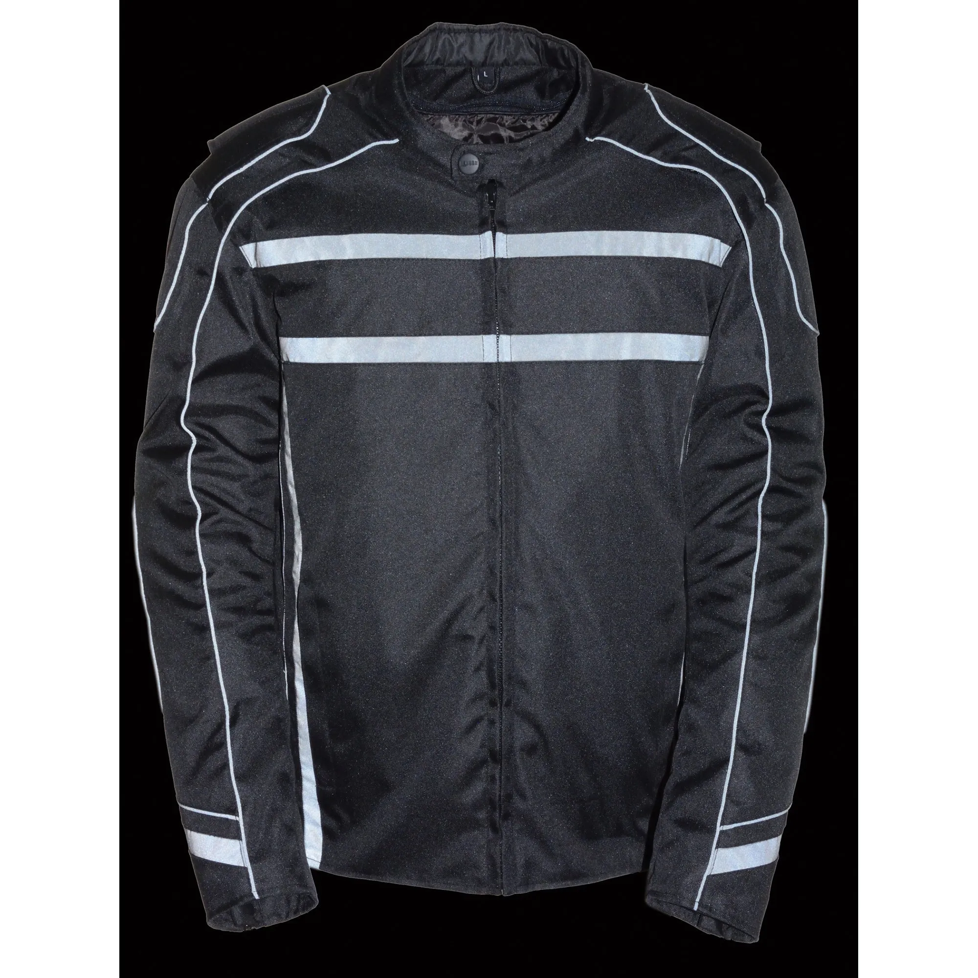 Men's Vented Textile Jacket w/ High Visibility Reflective