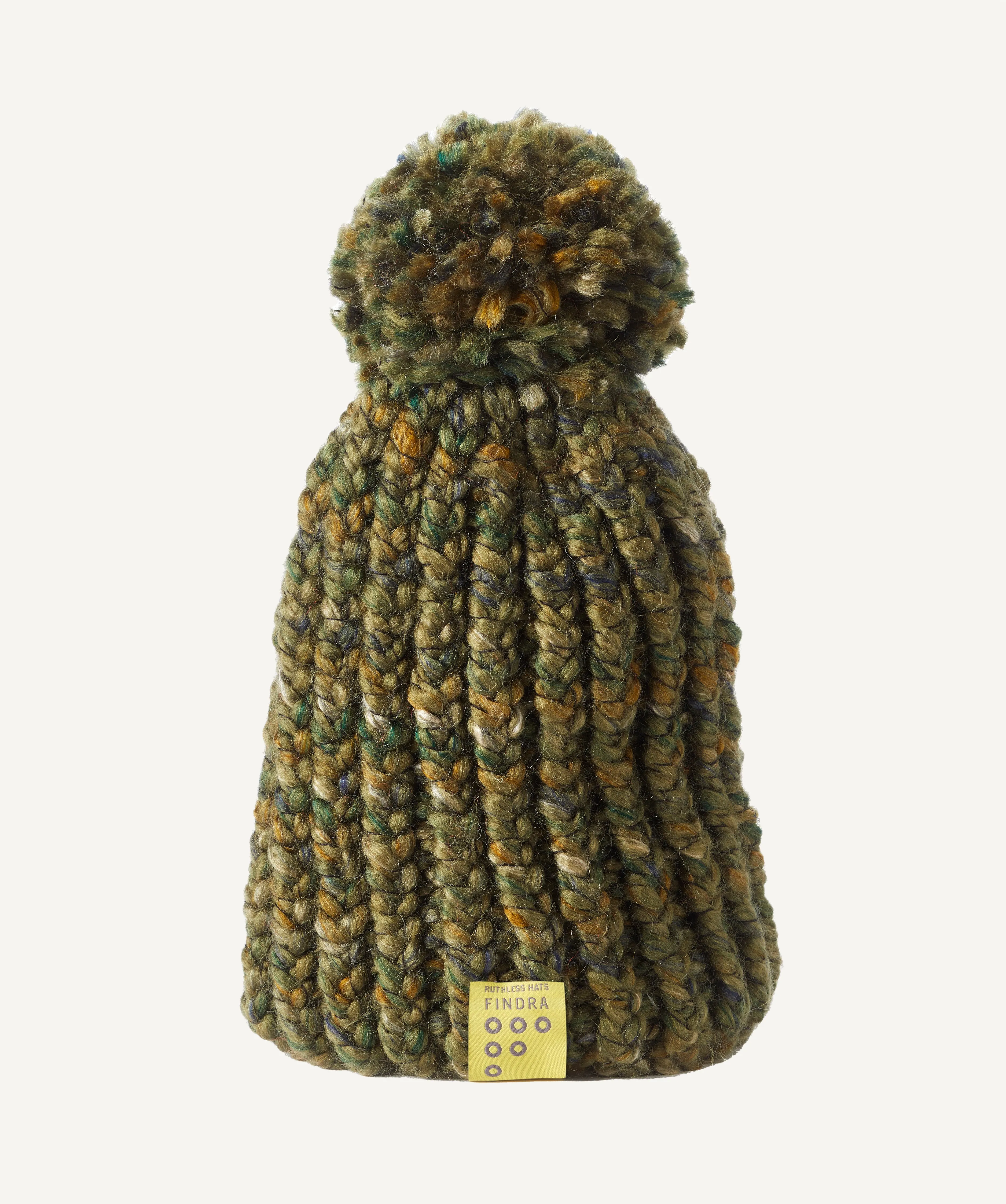 Merino Blend Ribbed Bobble Hat