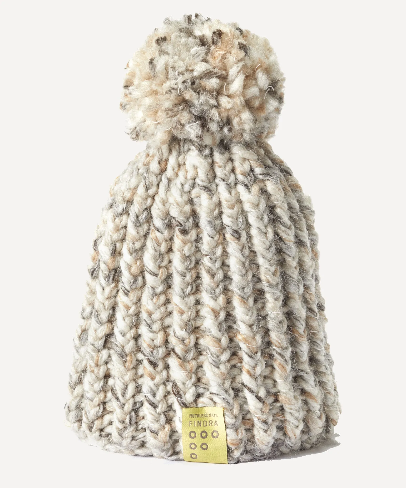 Merino Blend Ribbed Bobble Hat