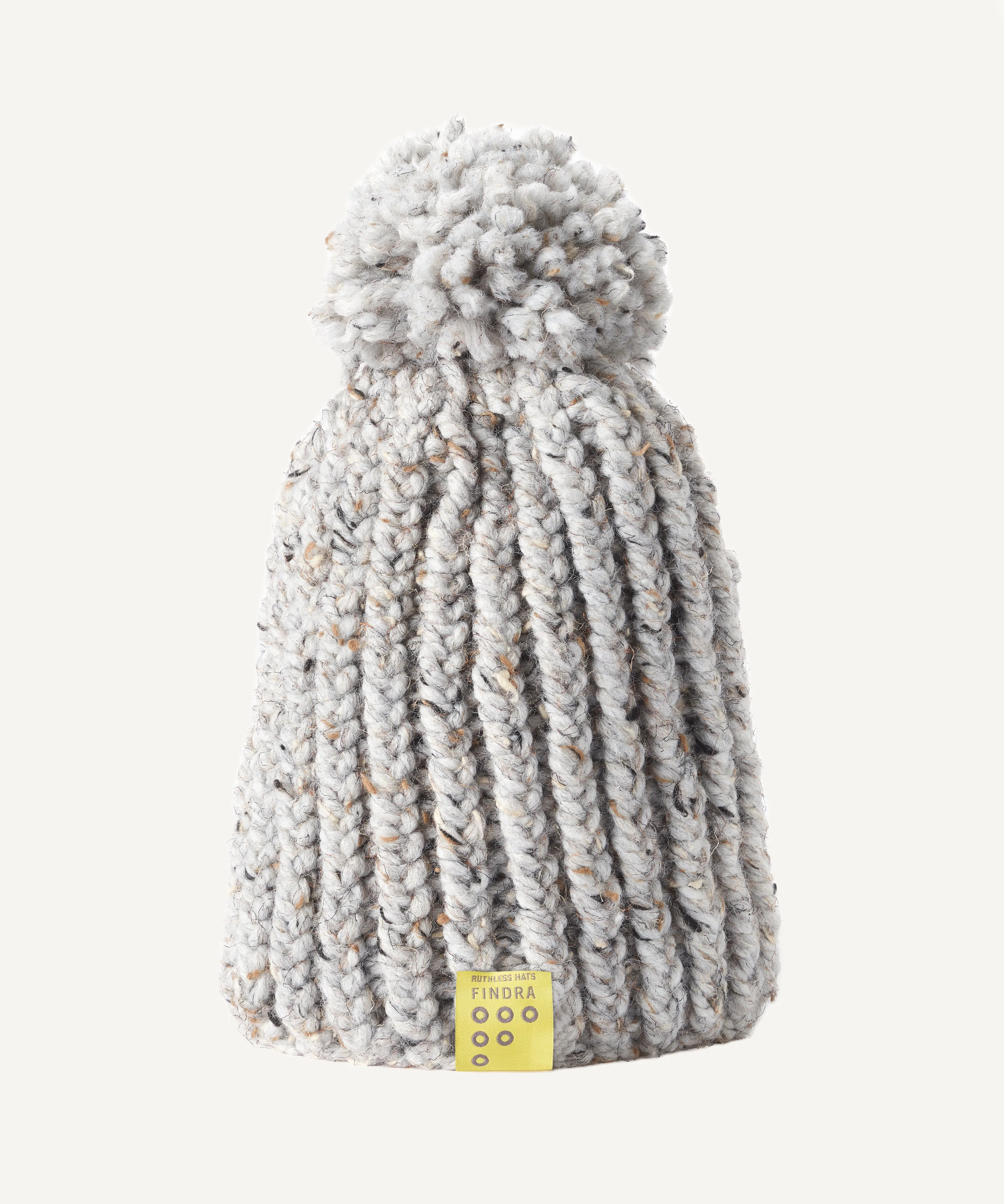 Merino Blend Ribbed Bobble Hat