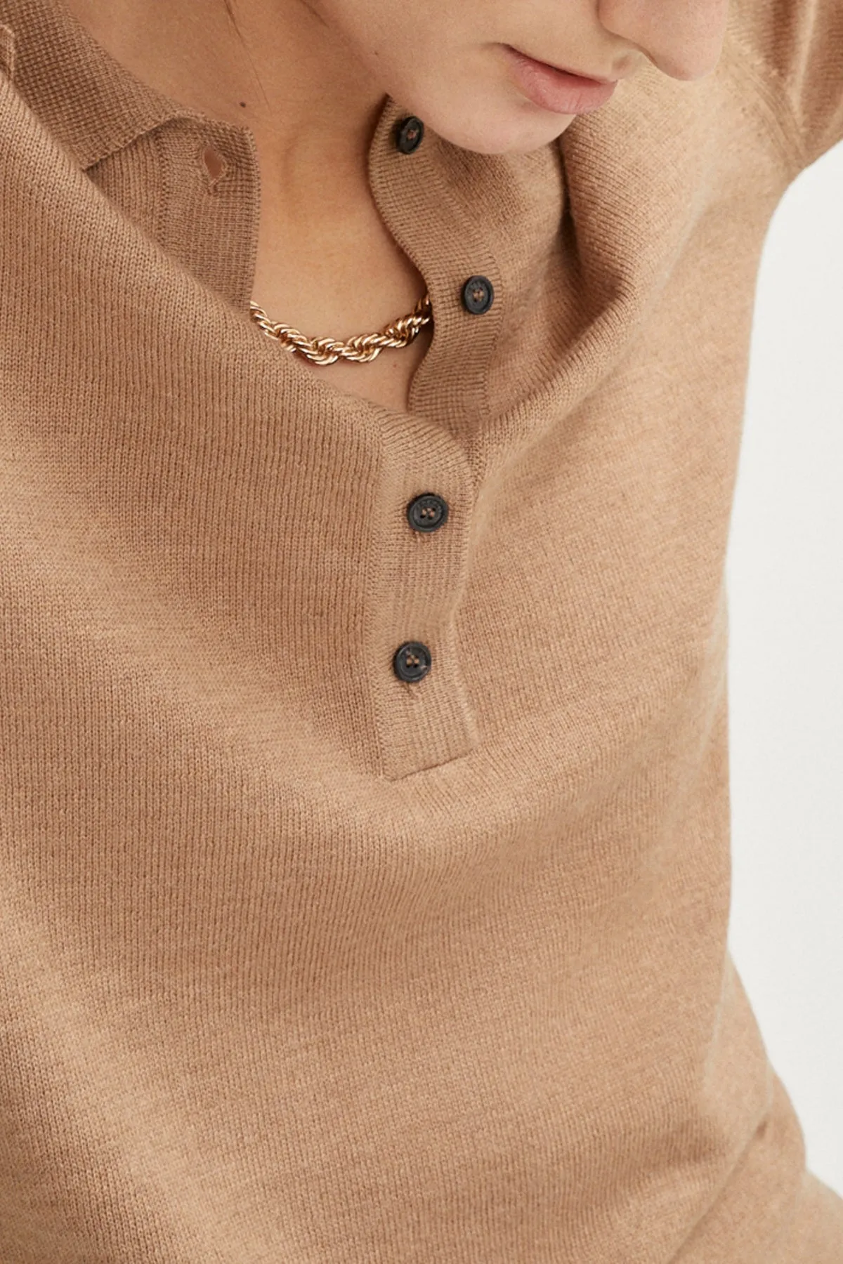 Merino Wool Knit Polo – Imperfect Version