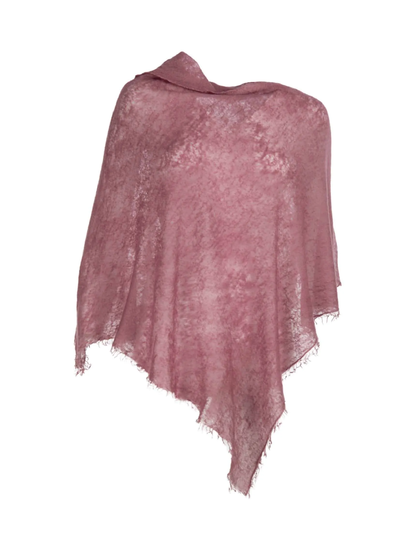 Mirror in the Sky Semi Felted Square Poncho Cashmere