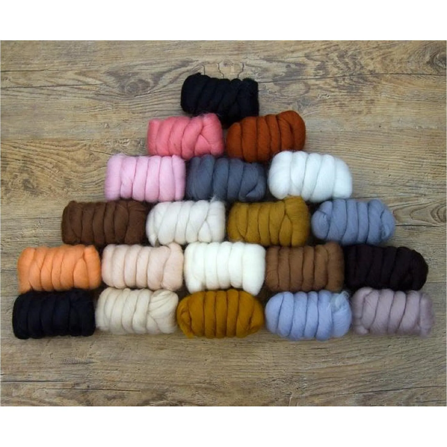 Mixed Merino Wool 20 Color Variety Pack | All Creatures (Naturals) 500 Grams, 23 Micron