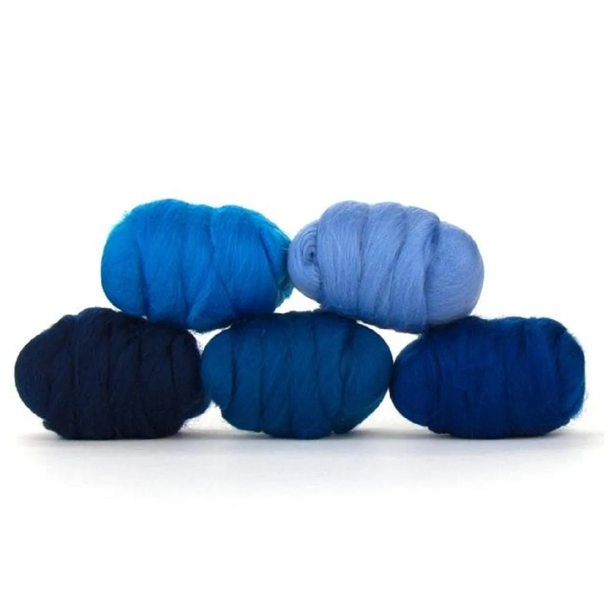 Mixed Merino Wool Variety Pack | Delta Blues (Blues) 250 Grams, 23 Micron