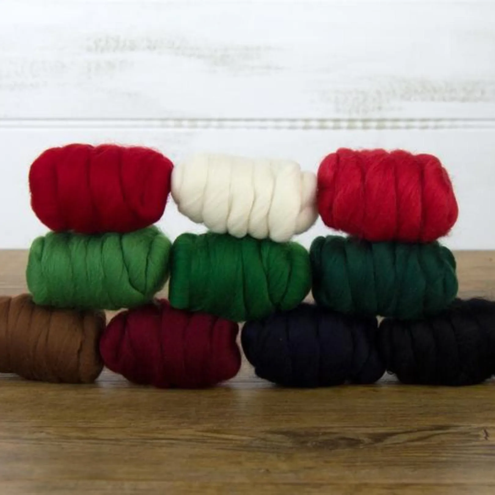 Mixed Merino Wool Variety Pack | Holiday Cheer (Multicolored) 250 Grams, 23 Micron