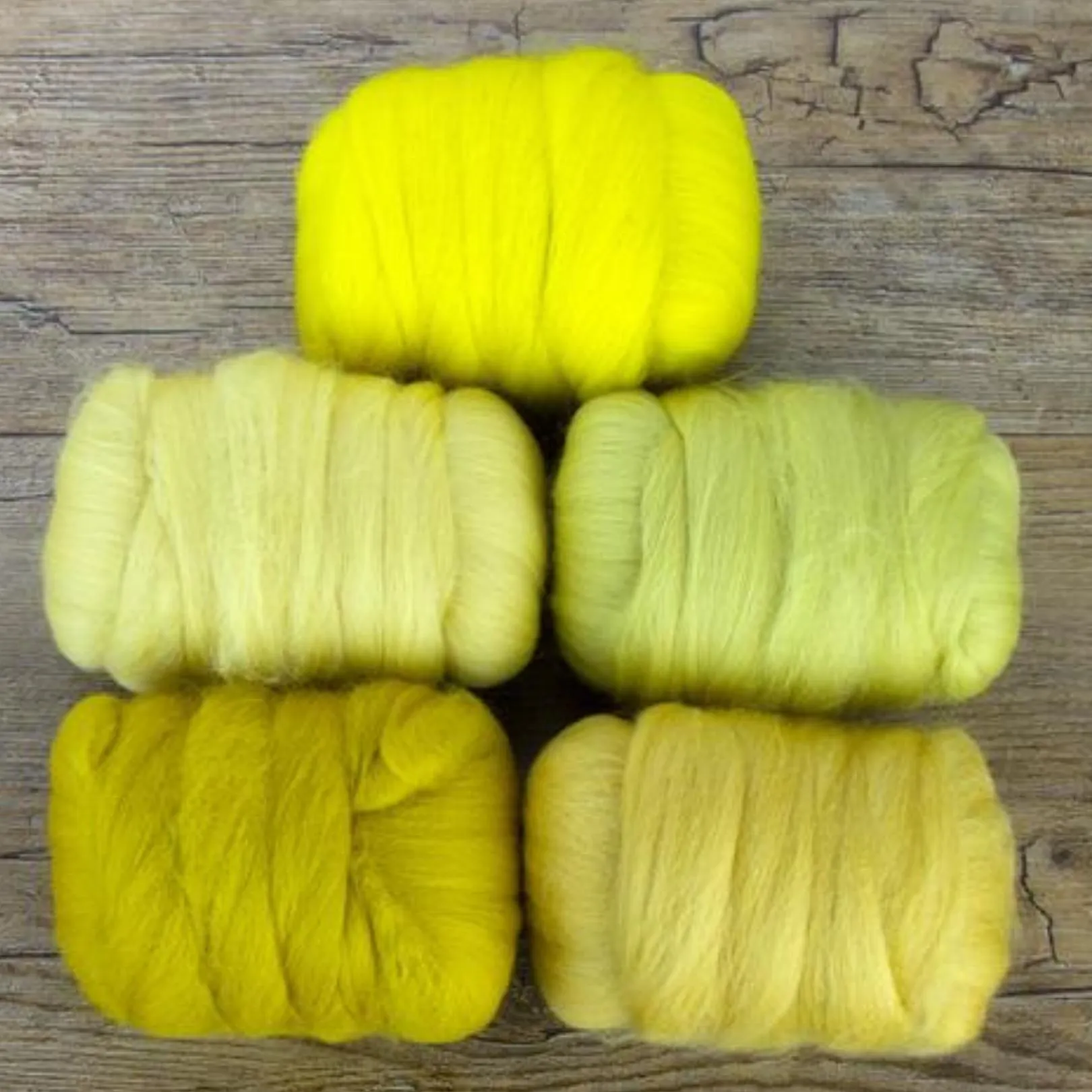 Mixed Merino Wool Variety Pack | Lemon Drop (Yellows) 250 Grams, 23 Micron