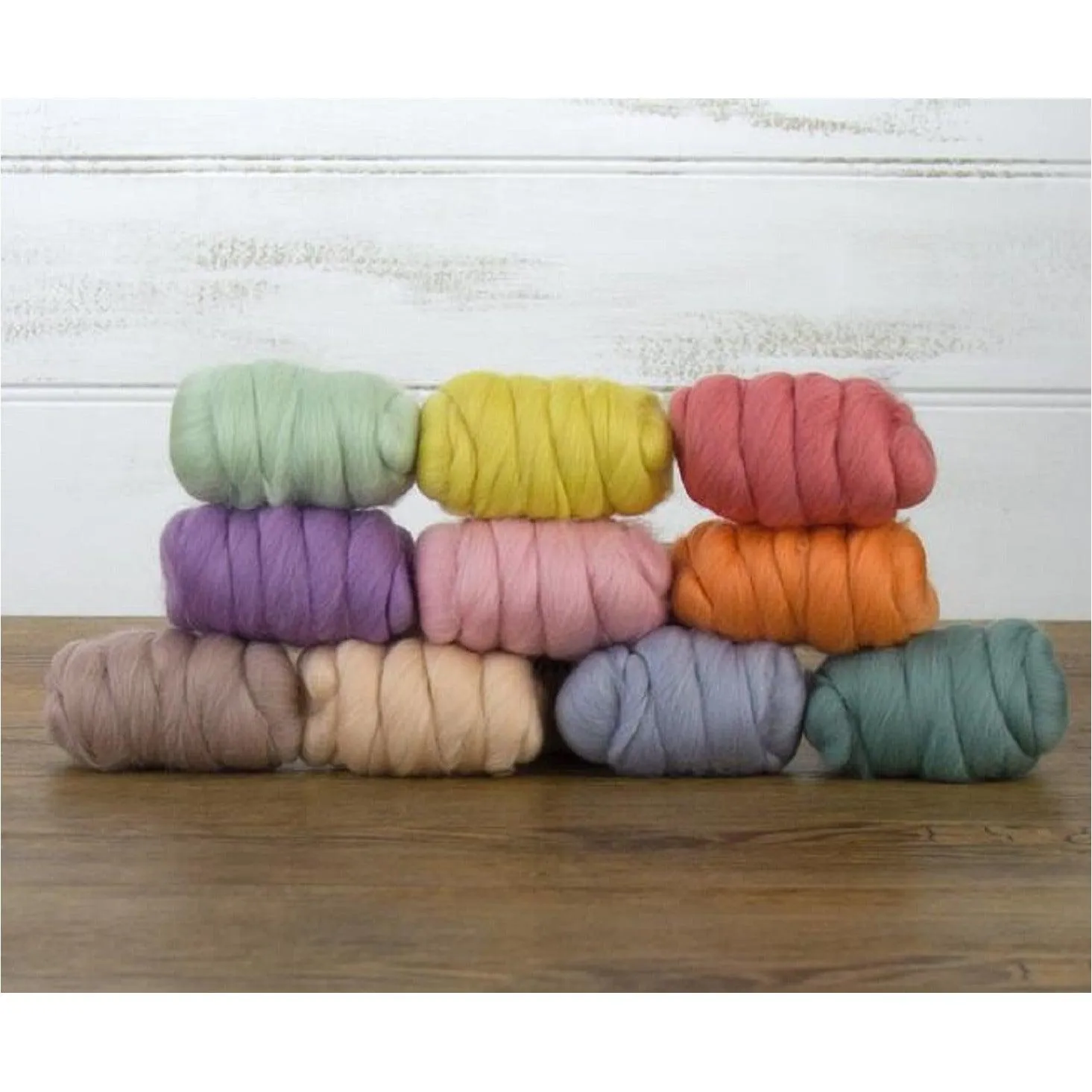 Mixed Merino Wool Variety Pack | Pretty Pastels (Multicolored) 250 Grams, 23 Micron