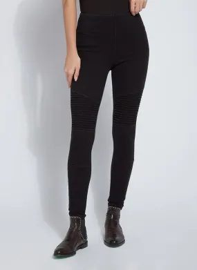 Moto Toothpick Denim Legging | Midtown Black