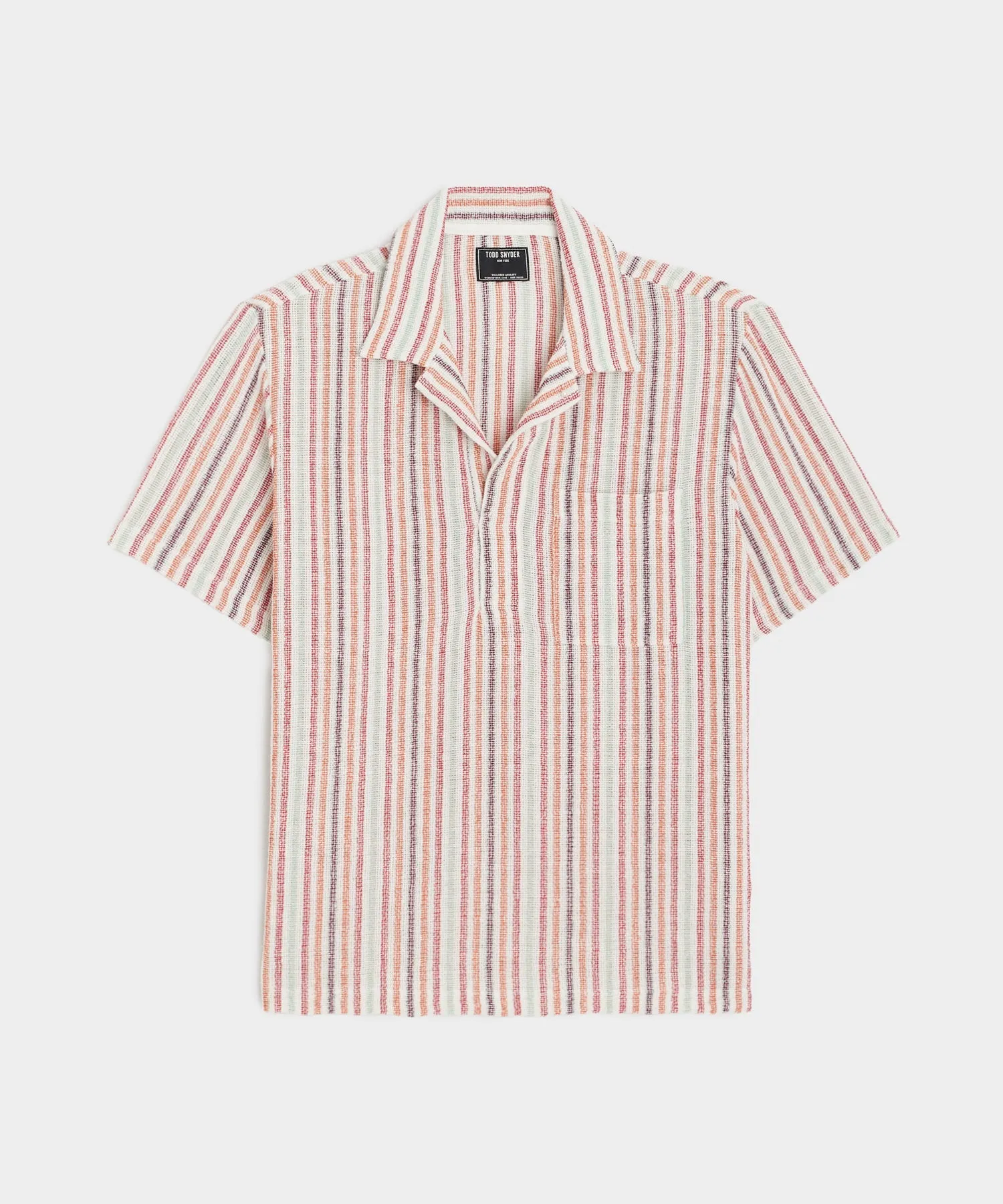 Multi-Stripe Polo in Tuscan Terracotta